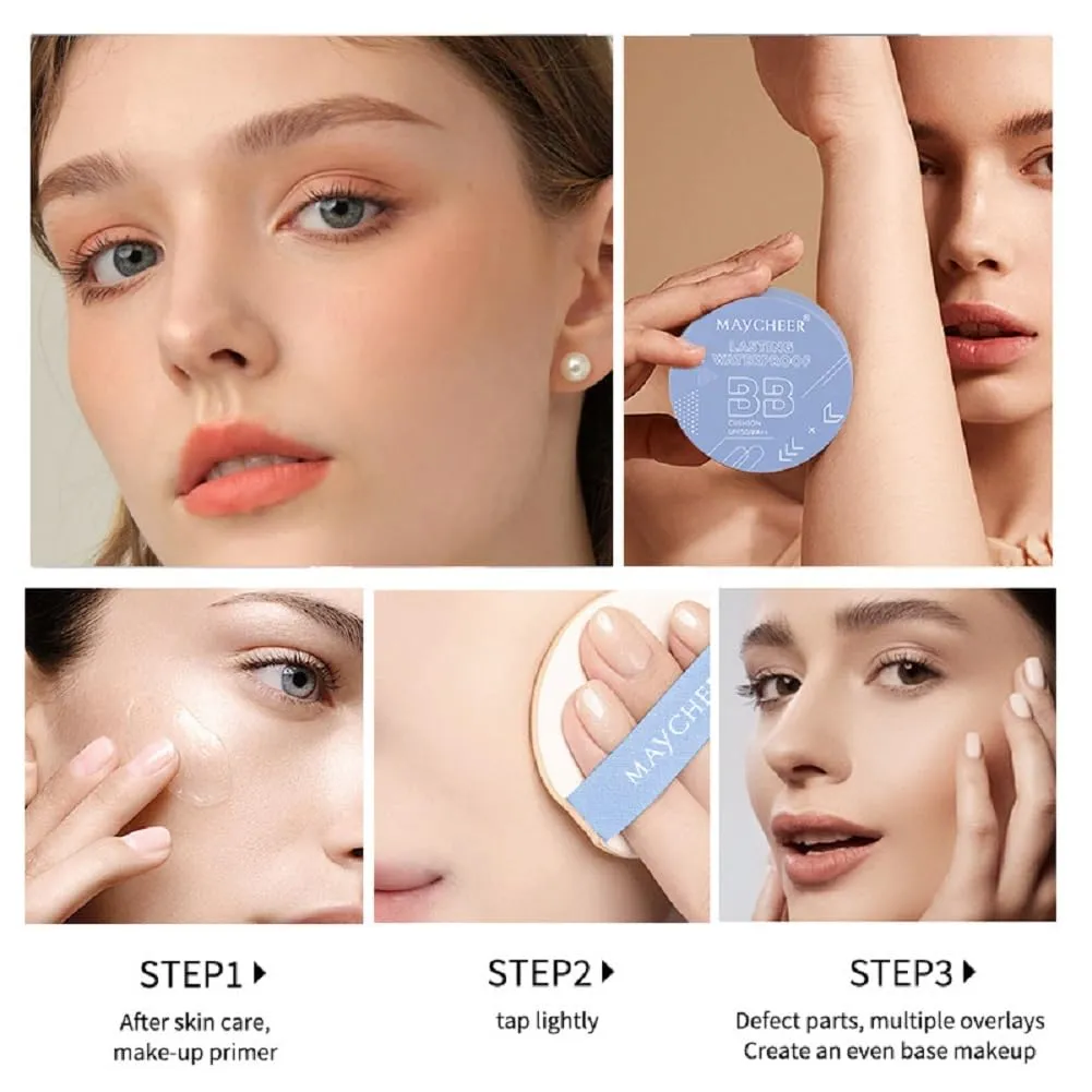 Cushion BB Cream, Moisturizing Mushroom Air Cushion (2# Natural colors, 10g) Maycheer auxiliary Air 