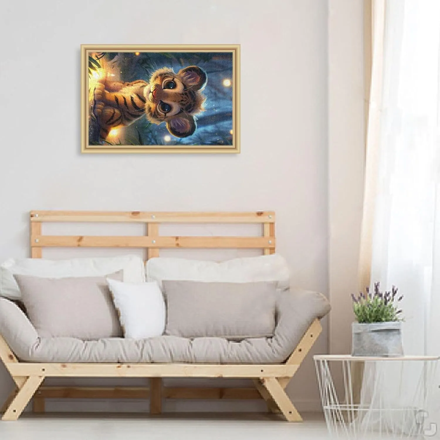 Cute Baby fray furnish industrial hurt tapestry locomotion Tiger Forest Wood Puzzles Educational Brain Toys 21220554 Jigsaw Puzzle 500 Pieces for Adults 