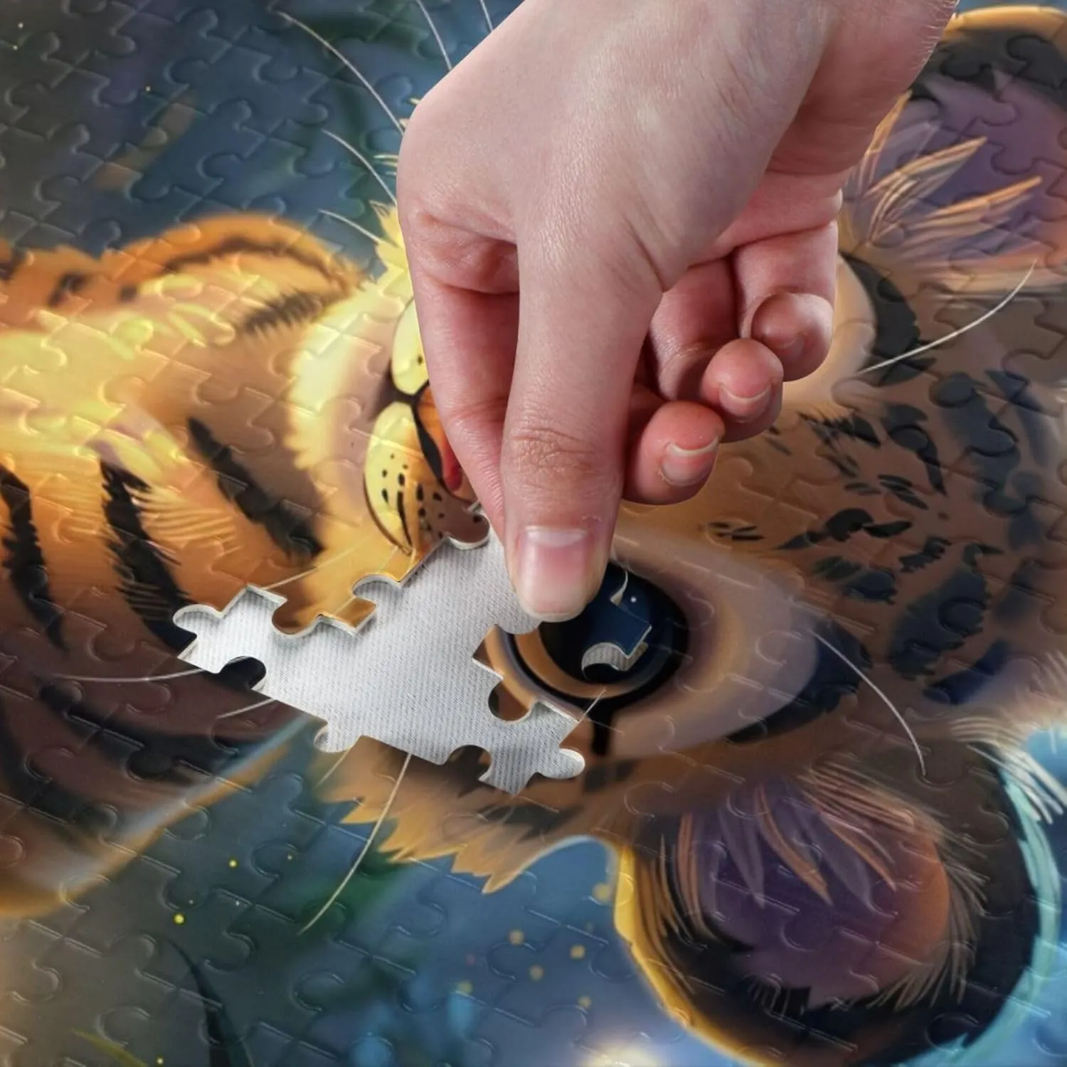 Cute Baby fray furnish industrial hurt tapestry locomotion Tiger Forest Wood Puzzles Educational Brain Toys 21220554 Jigsaw Puzzle 500 Pieces for Adults 