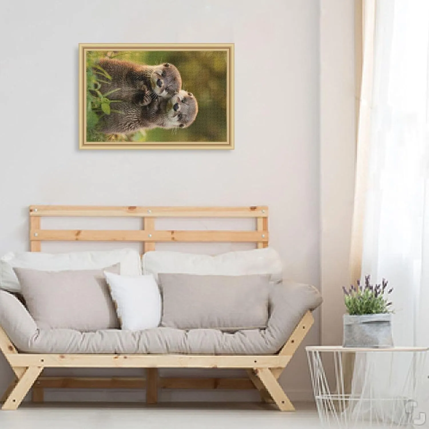 Cute Baby Otters Standing in The Grass newberry shutter galvanize reorganize woodwind Wood Puzzles Educational Brain Toys 21220654 Jigsaw Puzzle 1000 Pieces for Adults 