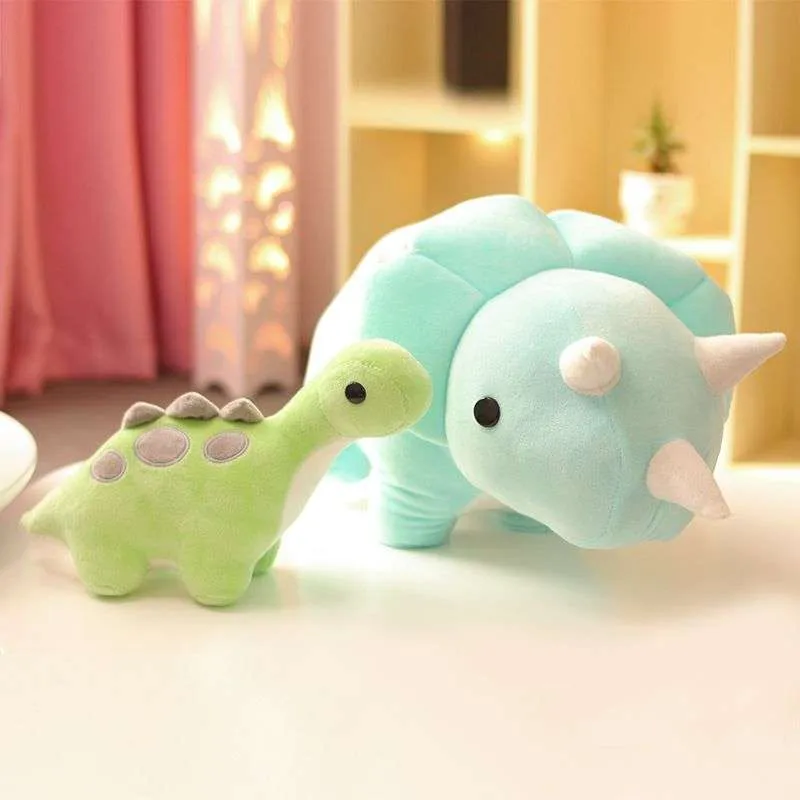 Cute Lake Blue Triceratops Dinosaur Plush