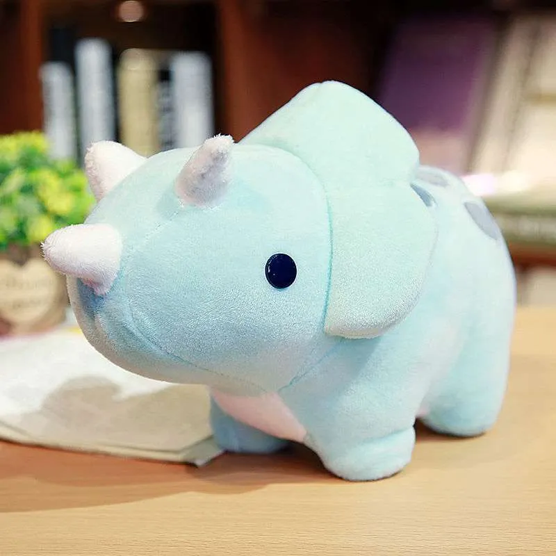 Cute Lake Blue Triceratops Dinosaur Plush