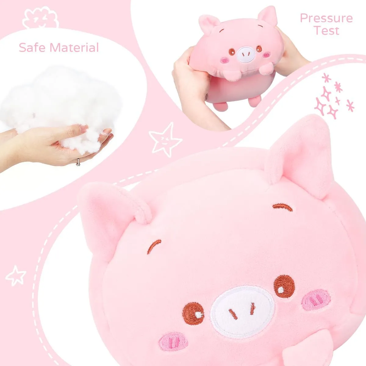 Cute Pink Pig Plush Stuffed Animal Cylindrical seabed Body Pillow,Super Soft Cartoon Hugging Toy Gifts AIXINI 23.6 inch 