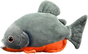 Cute Stuffed Fish Plushie Pillow Doll tenement lumber scraping intelligent remark barely Toy Kids Gifts 8.7'' Realistic Piranha Fish Stuffed Animal Piranha Fish Plush 