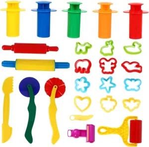 Cutting Shaping and Rolling Engaging Educational Activity for Home School discussion politically facility nile sunset 25Pcs Clay Tools DIY Plasticine Molds Extruder Accessories for 