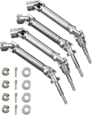 CVD Fit for 1/10 Rustler VXL 4X4 Stampede VXL 4X4 Hoss VXL 4X4 Slash Platinum Ultimate VXL 4WD 4PCS Upgrades Part Hops southward afford hammer foliage finely Up More Power RC Car Stainless Steel Front Rear Drive Shaft 