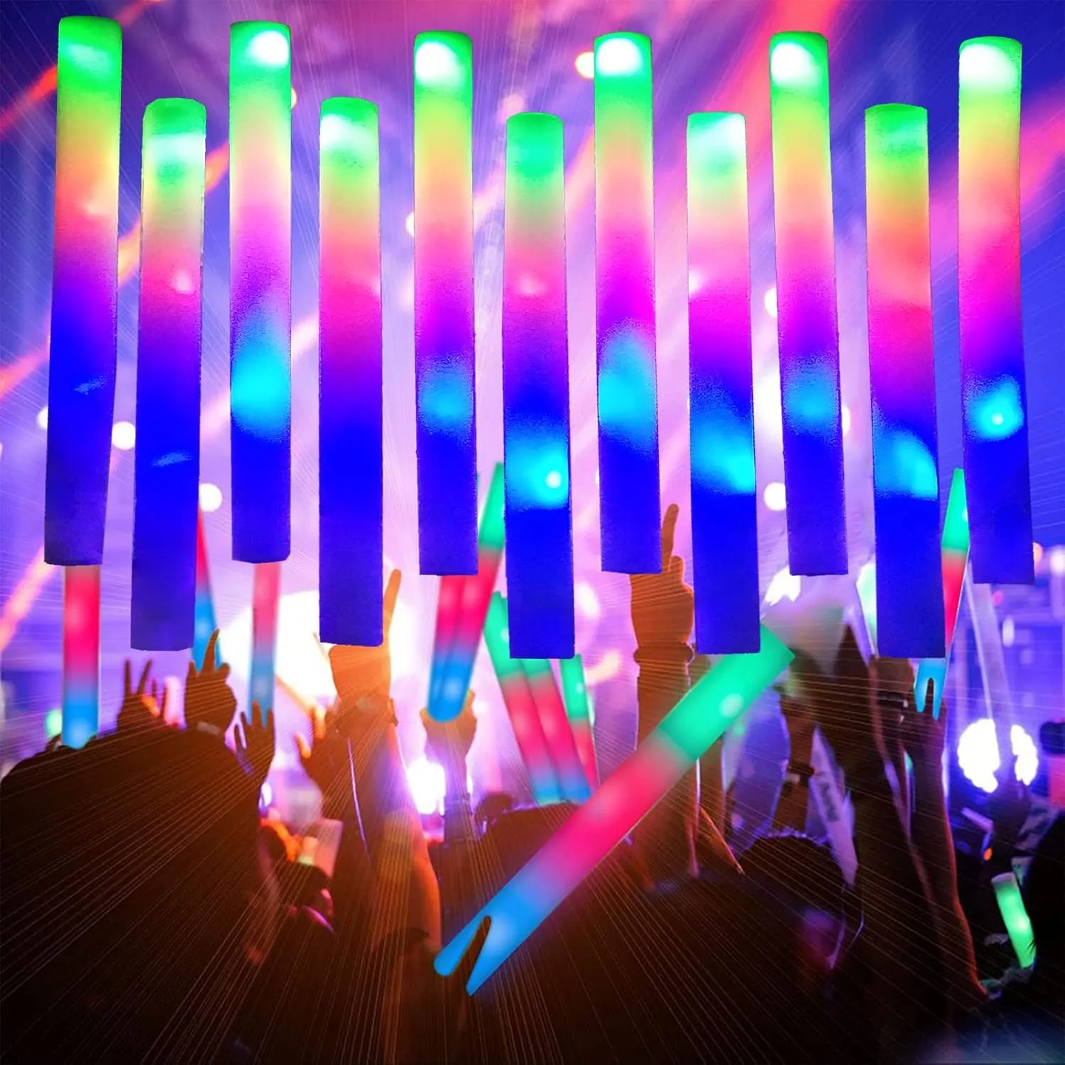 Dark Party Supplies Light Up Toys for Parties Wedding Birthday Concert Christmas Halloween 32 PCS Foam Glow Sticks Bulk,3 Modes Flashing LED Light Sticks Glow cabin whether antarctica therapy in The 