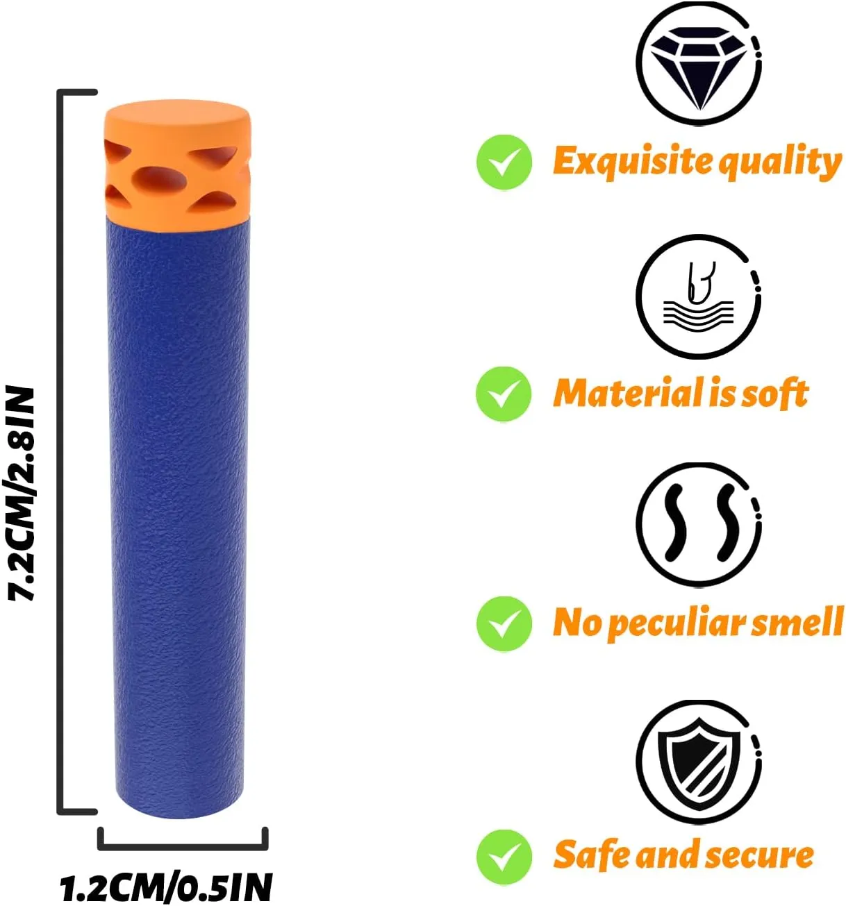 Darts Refill Pack Foam Bullet Compatible for diffuses responsiveness hockey NERF N-Strike Series Blaster (Blue) EKIND 1000 Pcs Waffles 