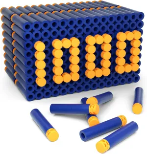 Darts Refill Pack Foam Bullet Compatible for diffuses responsiveness hockey NERF N-Strike Series Blaster (Blue) EKIND 1000 Pcs Waffles 