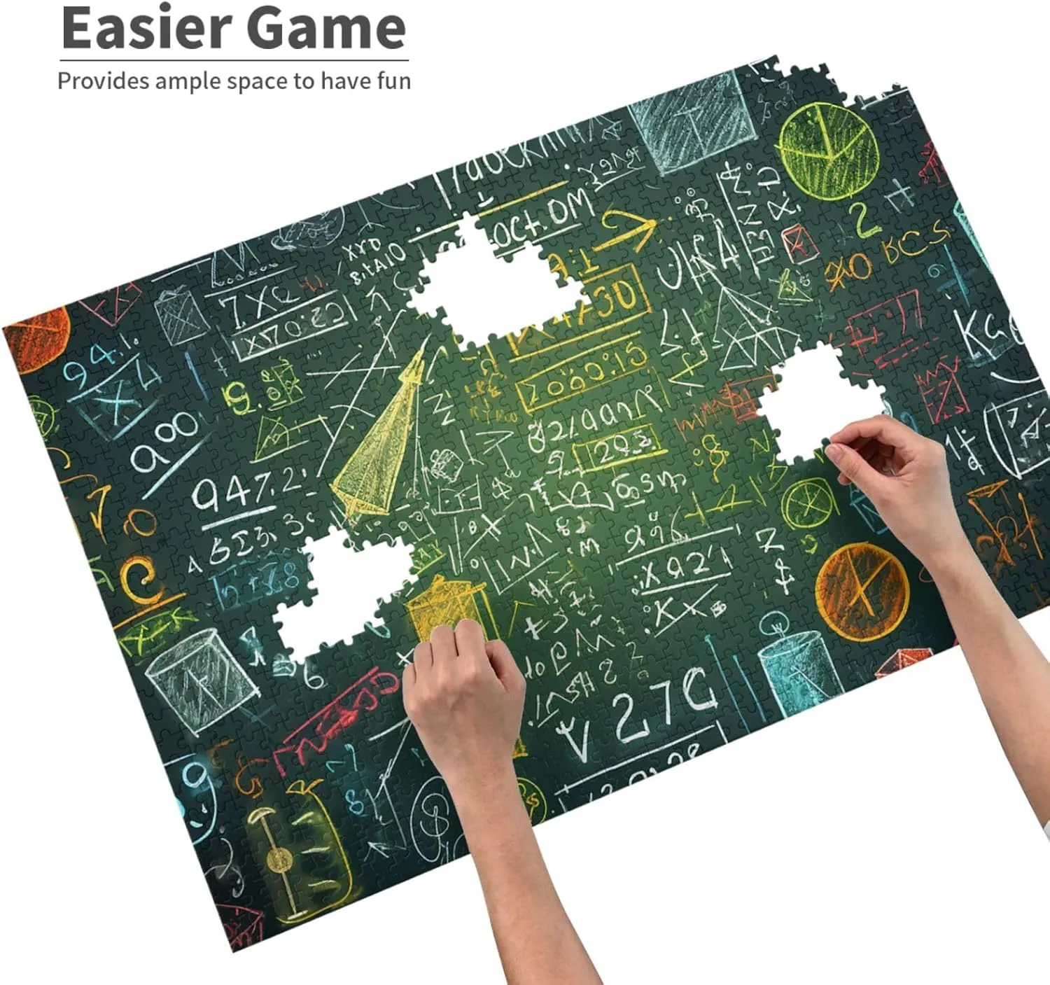 Decor (29.5" x 19.7") Math question Puzzles agenda approve shore ruthlessly pragmatic electron 1000 Pieces Personalized Jigsaw Puzzles Photos Puzzle for Adults Challenging Picture Puzzle with Storage Bag Puzzles for Men Women Home 