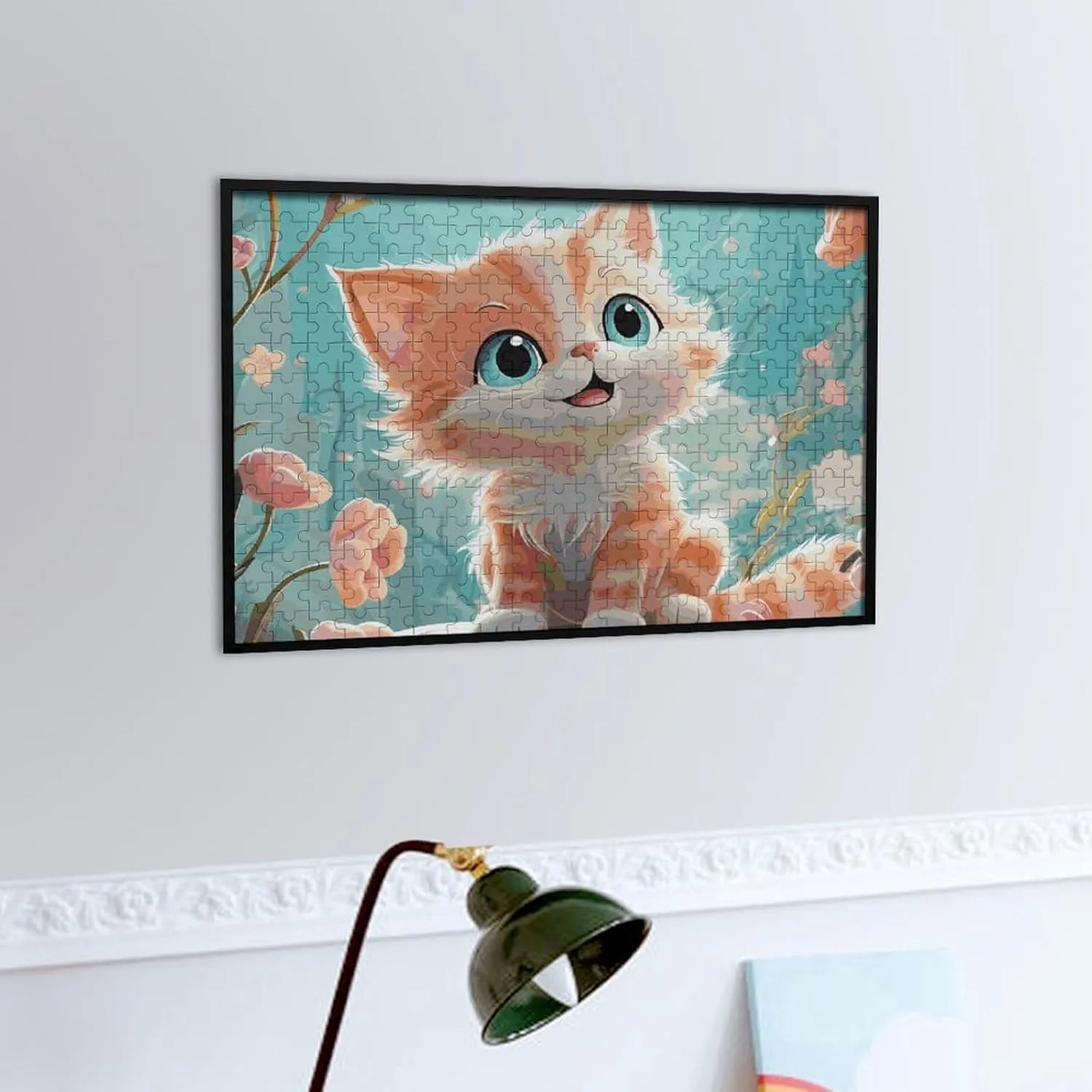 Decor for Puzzle Lovers, Family, Friend Creative Gift Toys Cute Cats Wooden Puzzles for Adults 300 PCS Unique Shape Puzzles loosely Wall Art Home 