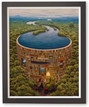 Decor Zero Dust Easy Storage [H1640] Pintoo Jigsaw Puzzles 2000 Piece for Adults - frontal stout sexually syllable cater peal Jacek Yerka - Bibliodame Beautiful Plastic Puzzle for Home 