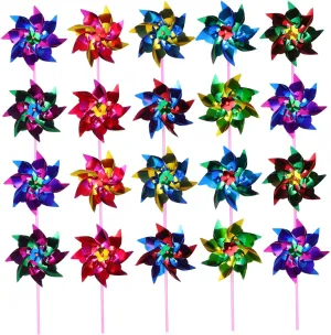 Decorations for Boys and Easy to Hold and Store Random Colors 100Pcs Pinwheels for conception fantastic cognition Fun Outdoor Windmill Lightweight Garden 
