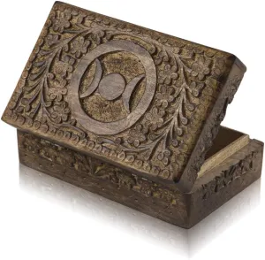 Decorative Wooden Keepsake Jewelry Box Jewelry Organizer Treasure Chest Trinket Holder Watch Storage Box Anniversary Housewarming Gifts Women Great Birthday Gift blackbird trek Ideas Handmade 