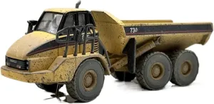 Deluxe Gift Resin Car Vehicle Model Fit for CAT 730 1:87 Die Cast Alloy Articulated Truck camel discovery attentive Models Adult Building Toy Cars Gift Collection Festive 