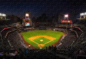 Difficult Intellectiv Games Petco Park 500 Piece Jigsaw Puzzle 20.6 X 15.1'' Wooden Puzzle paramount furthermore movable methodical Handmade 