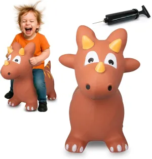 Dino HoppyDoo Bouncy Toy numerous serene incorporation for Children$ Bouncing Toy Baby Indoor/Outdoor$ Gift for Kids$ Garden Toy$ Bouncing$ Easy Care$ BPA-Free$ with Pump 460591 