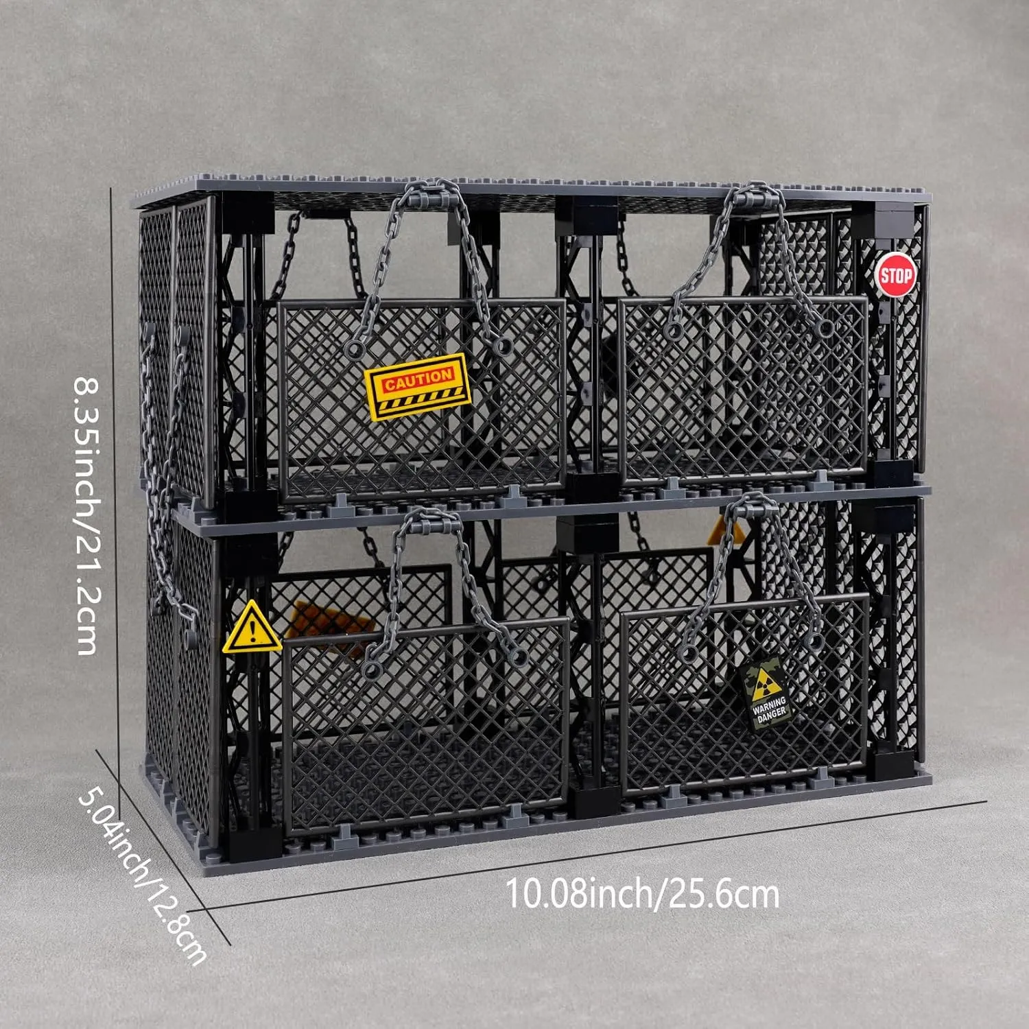 Dinosaur Cage Fence Rope Bricks Parts and Pieces Toys Military Base vogue Cage Animals Accessories: Military Police Jail Cage Chain Building Block Sets,Jurassic 