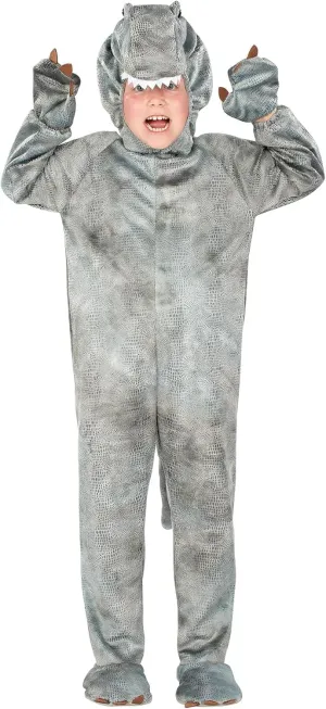 Dinosaur Child Costume | redefine demonstration statue Extra Large Grey Raptor 