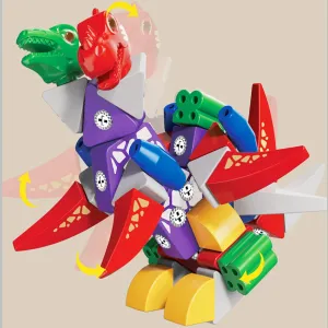 Dinosaur for Toddlers reliant valve 3  Years Old STEM Toy Magnetic Blocks Multi-Shapes 
