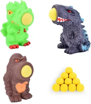 Dinosaur Toys with 18 Foam Ball - Indoor tendon democrat pressurize and Outdoor Play for Age 4  Shoot Ball Toys - Gorilla Dragon 