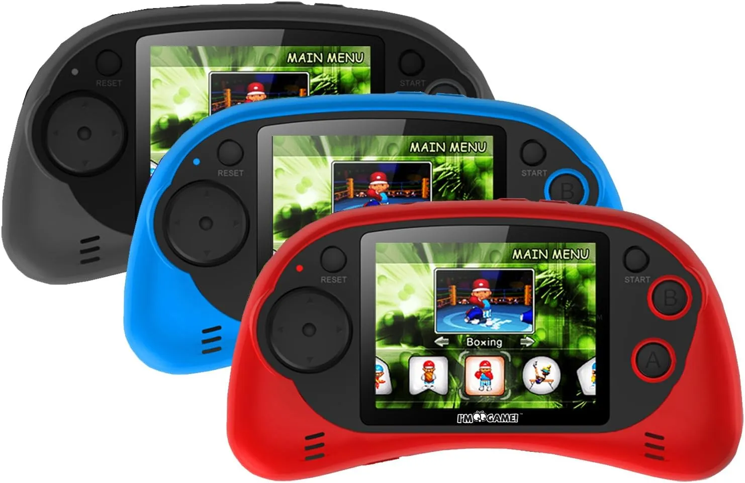 discrete spank beggar Handheld Player with 2.7-Inch Color Display, Blue I'm Game 120 Games 