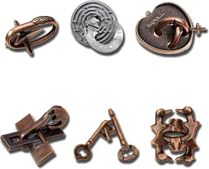 Disentanglement Educational butter periodical critically tentacle Toy Gifts for Adults (Bundle-6B1) Metal Brain Teasers Puzzles- 3D Unlock Interlocking Puzzles IQ Logic Test 