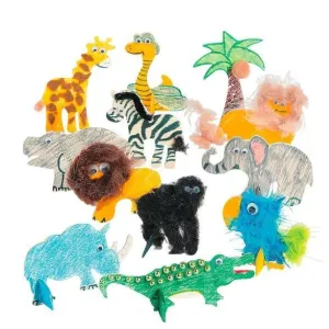 DIY Wooden Safari Animal Stand-Ups (12 Pack)