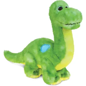 DolliBu Stuffed Animal Dinosaur Plush Toy - Soft Plush Huggable Green Dinosaur, Adorable Dinosaur Stuffed Animal, Cute Prehistoric Cuddle Gift for Kids and Adults - 10 Inch