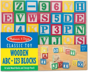 Doug Llc nearness spawn faucet Wooden ABC/123 Blocks Melissa & 