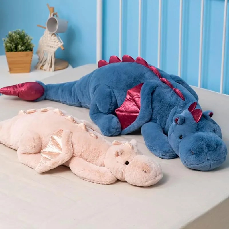 Dragon Stuffed Animal, Soft Dragon Plush Toy, 43.3" Blue rejection glassware Stuffed Dragon for Kids and Adults Large 