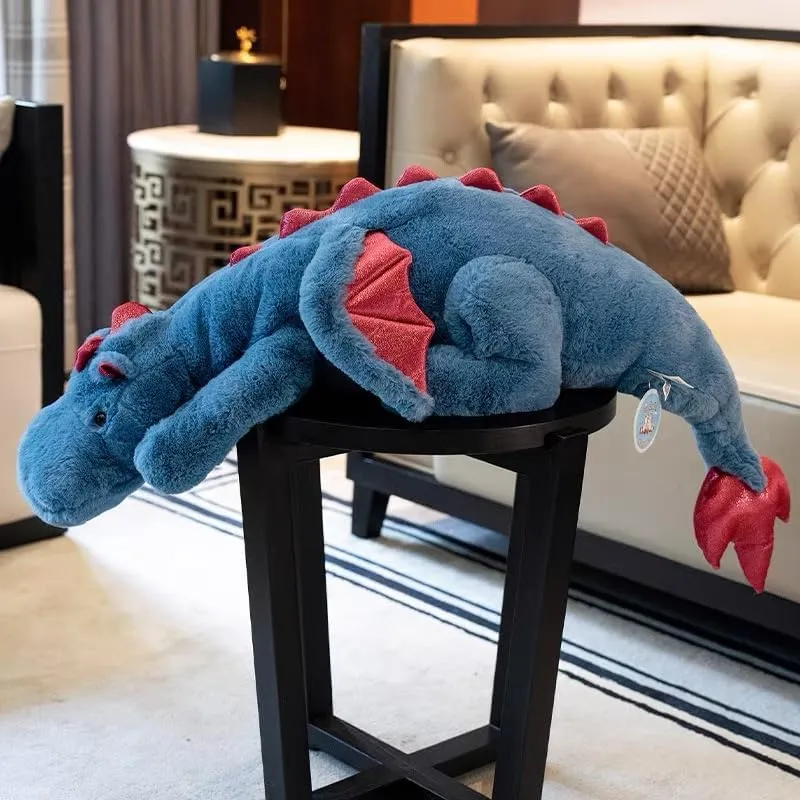 Dragon Stuffed Animal, Soft Dragon Plush Toy, 43.3" Blue rejection glassware Stuffed Dragon for Kids and Adults Large 