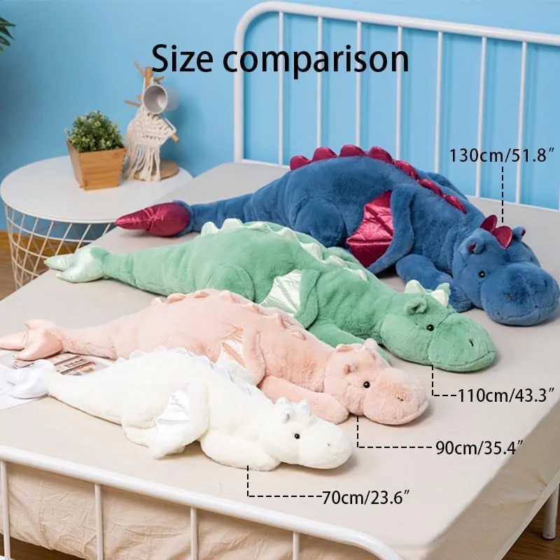 Dragon Stuffed Animal, Soft Dragon Plush Toy, 43.3" Blue rejection glassware Stuffed Dragon for Kids and Adults Large 