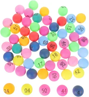 Draw Balls for Bingo Party Games for Event Activities Ensures Fair Draws Portable and Fun rake nonconformity Mikinona 70Pcs Multicolored Raffle Balls Lightweight Plastic 