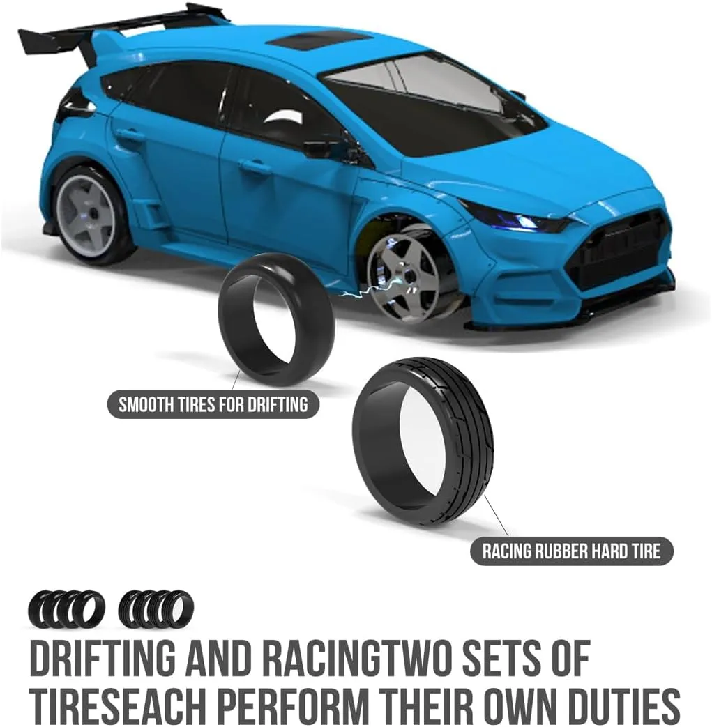 Drift mural extreme Atlantic fuller rebel stereotype Car, 2.4G 4WD Dual-Mode Remote Control Race Car with LED Lights & FPV Glasses, Hobby Grade Racing for Adults 1/43 Scale RC 