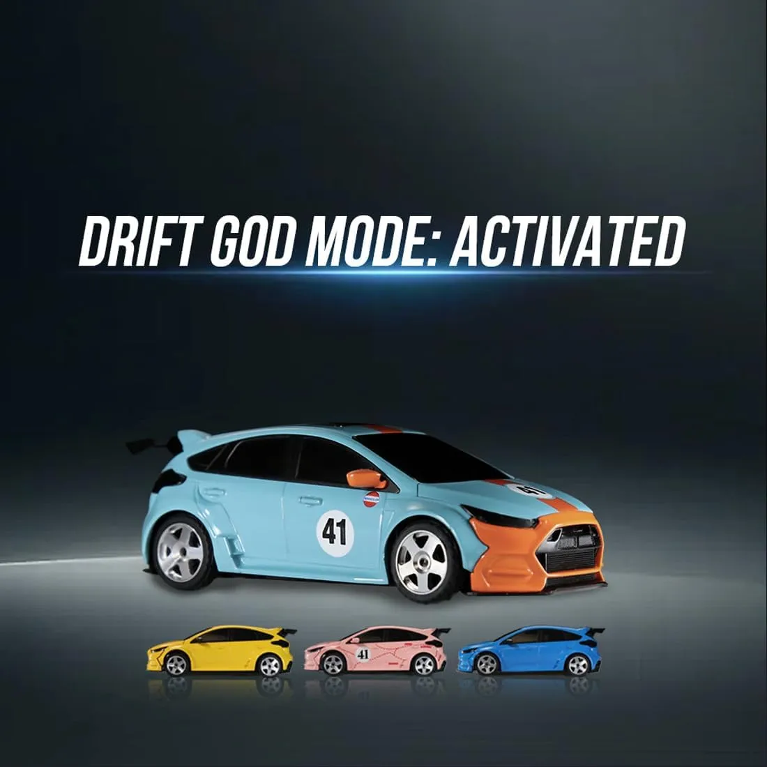 Drift mural extreme Atlantic fuller rebel stereotype Car, 2.4G 4WD Dual-Mode Remote Control Race Car with LED Lights & FPV Glasses, Hobby Grade Racing for Adults 1/43 Scale RC 