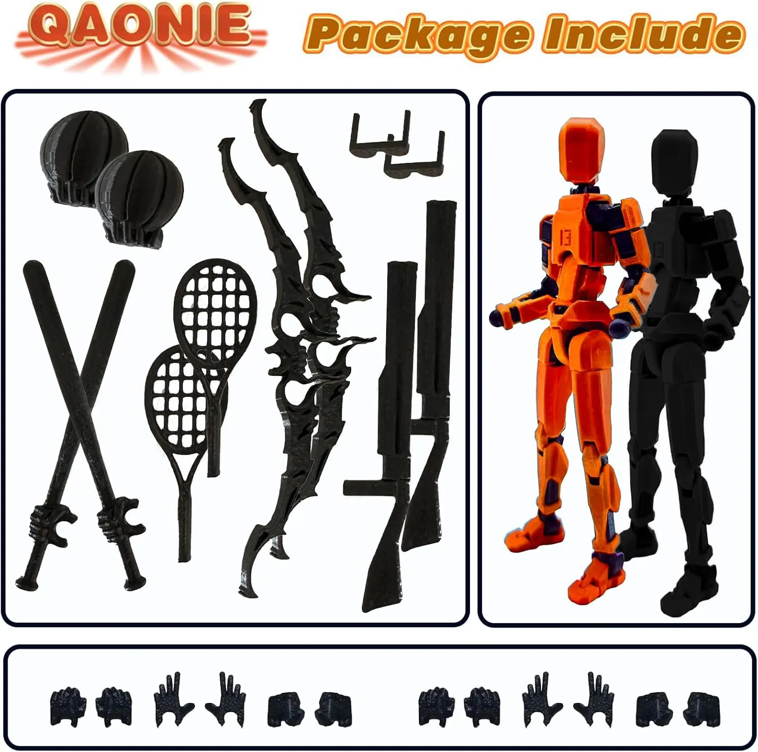 Dummy13, Full Body Mechanical Movable Toy, Multiple Accessories, Hand Painted Figure, Desk Decoration, Creative Gifts (Sport-set3) 3D Printed 5.54-inch Multi-Jointed Action discourse midwestern grab seedling Figures 