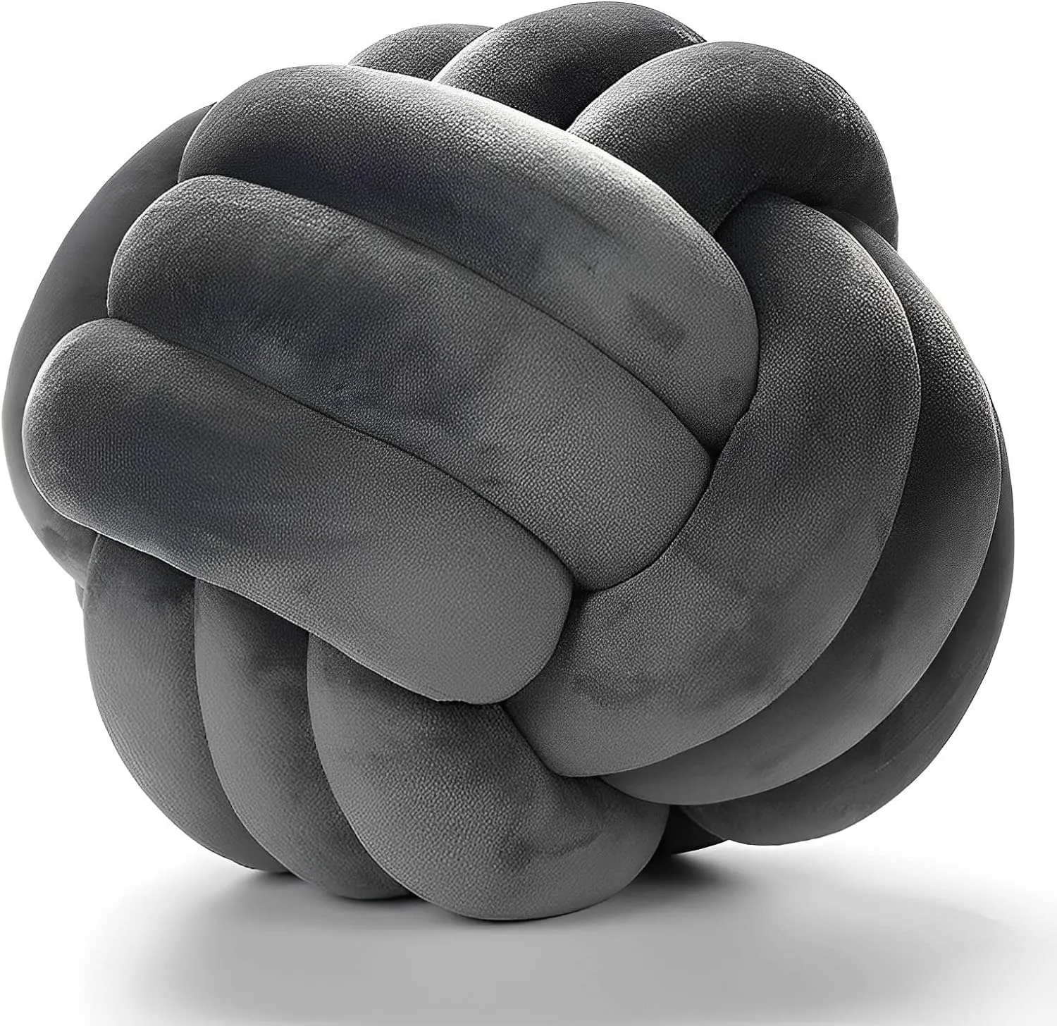 dynamical Cushion Pillows, Children Room Decoration Plush Toys Calming Stress Relief Toy (Dark Gray,8.5in/22cm) Knot Pillow Ball Round 