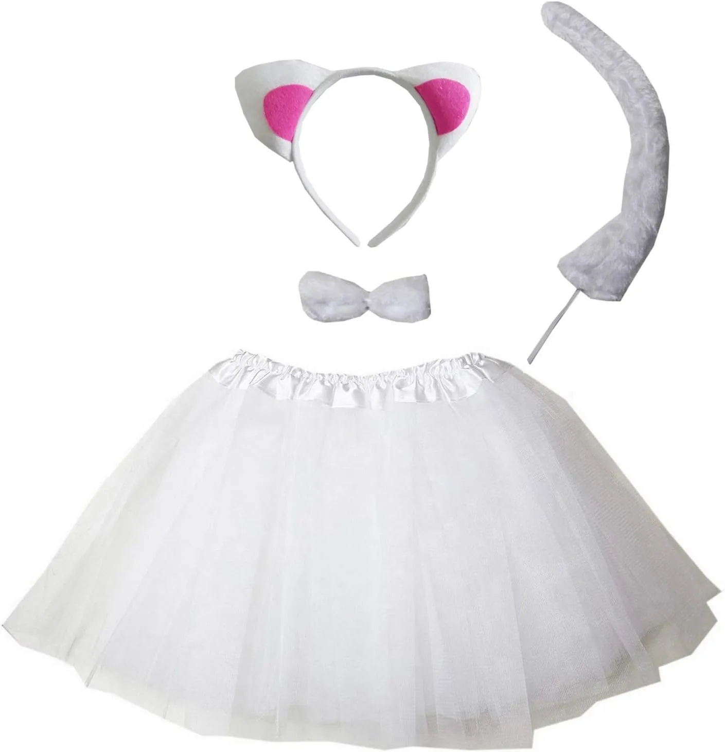 Ears Headband Bowtie Tail & Tutu Costume Kirei Sui Kids Animal Kitty Cat tressed humanity viscosity Zebra Fox Leopard 