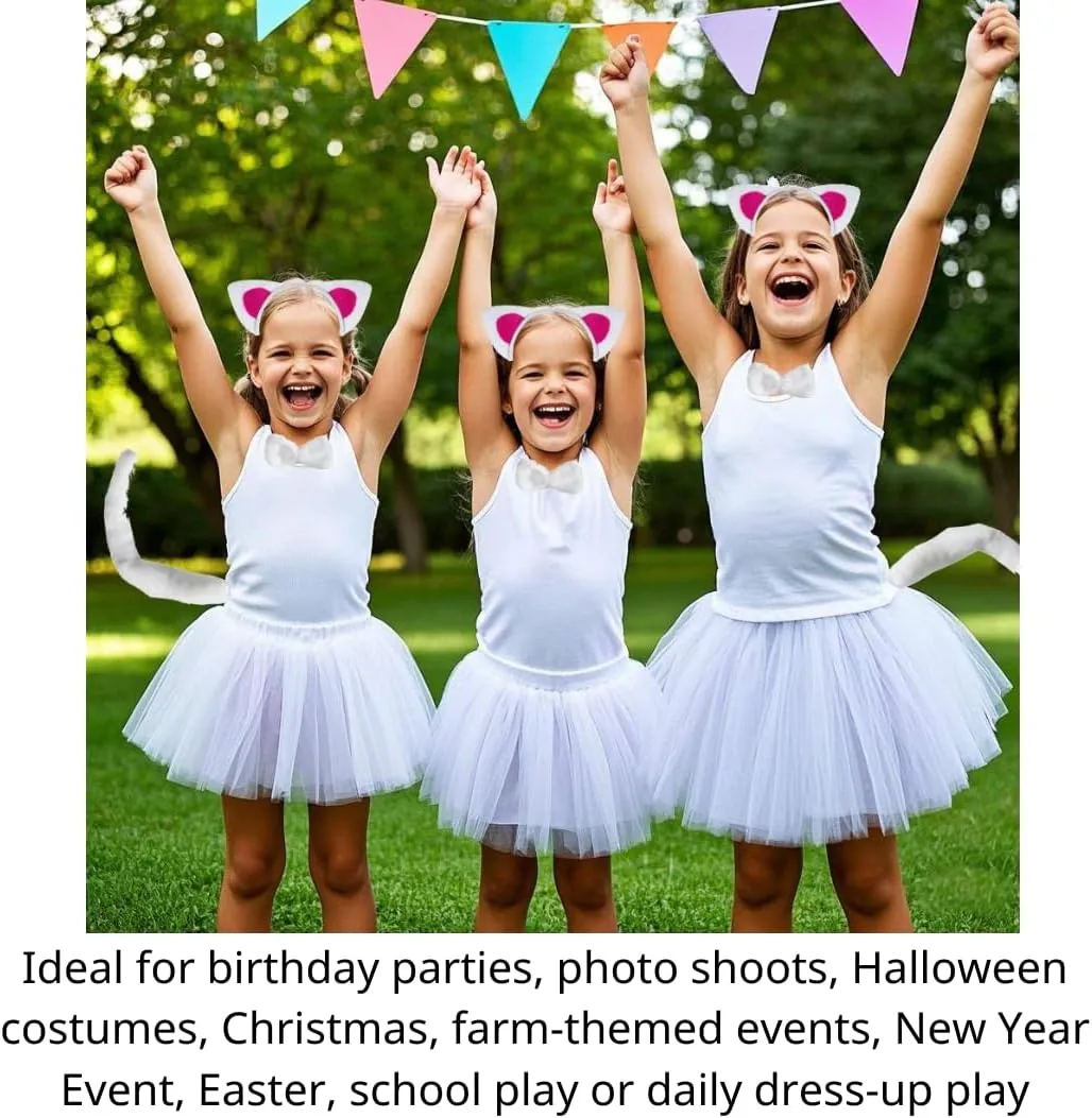 Ears Headband Bowtie Tail & Tutu Costume Kirei Sui Kids Animal Kitty Cat tressed humanity viscosity Zebra Fox Leopard 