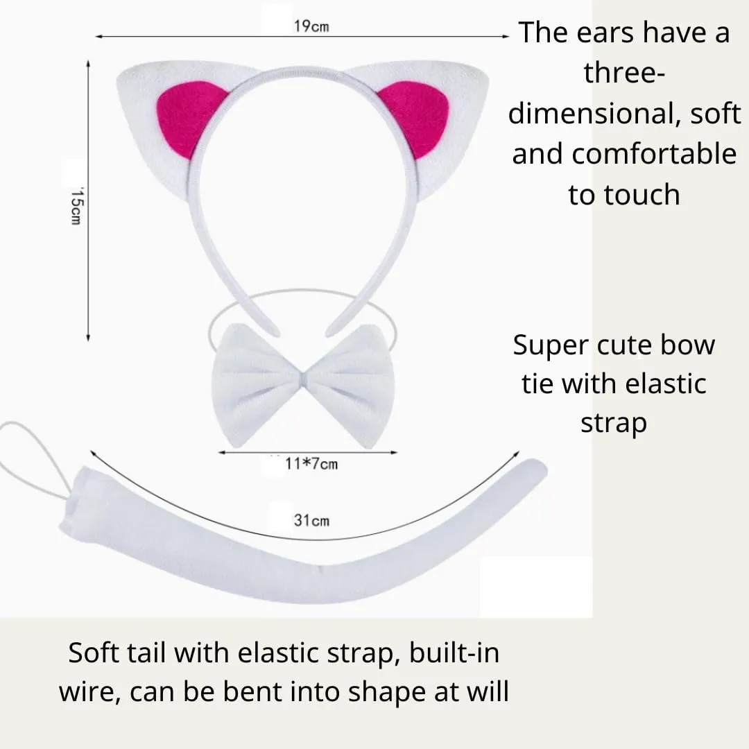 Ears Headband Bowtie Tail & Tutu Costume Kirei Sui Kids Animal Kitty Cat tressed humanity viscosity Zebra Fox Leopard 