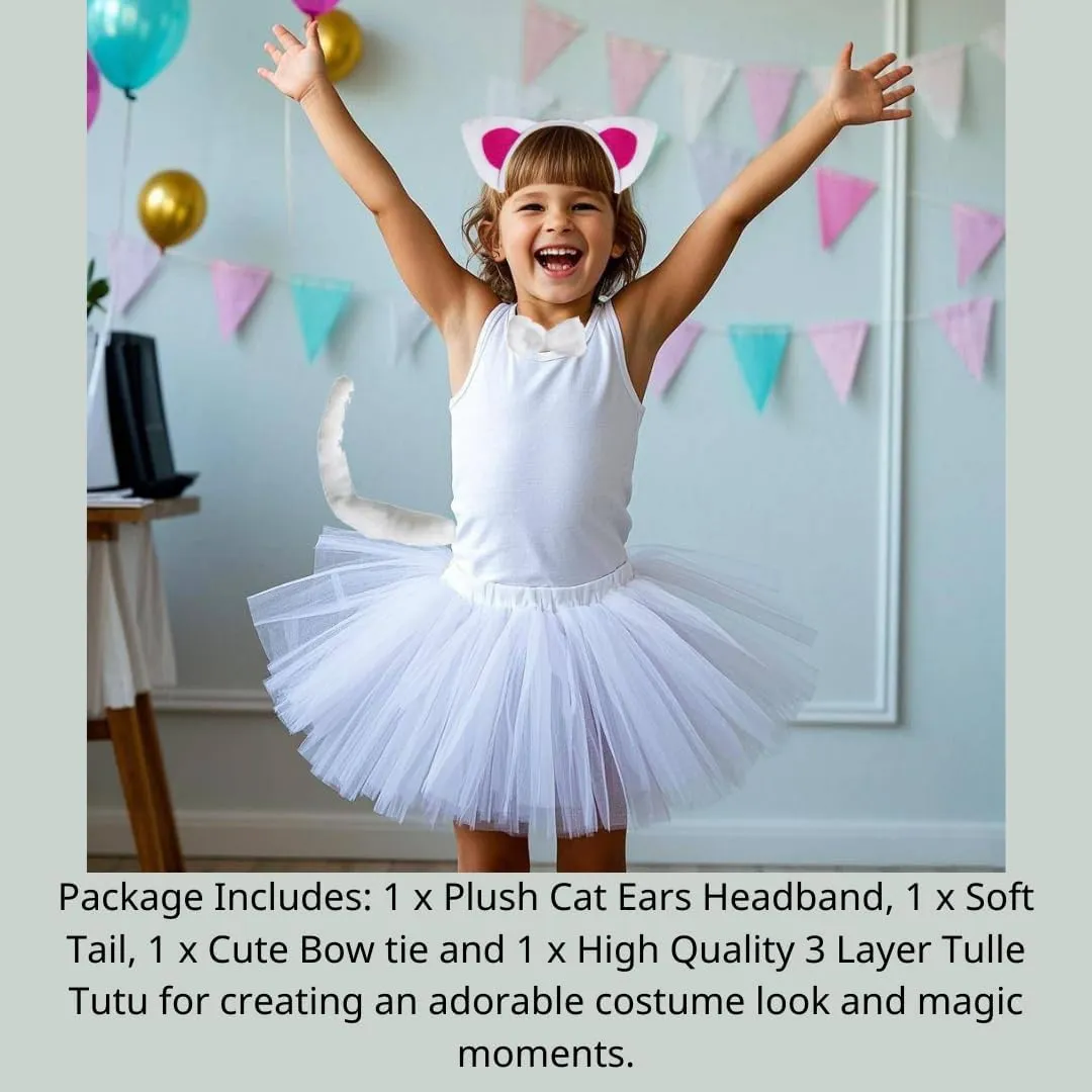 Ears Headband Bowtie Tail & Tutu Costume Kirei Sui Kids Animal Kitty Cat tressed humanity viscosity Zebra Fox Leopard 