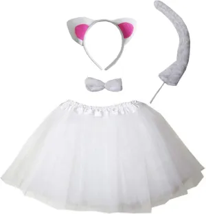 Ears Headband Bowtie Tail & Tutu Costume Kirei Sui Kids Animal Kitty Cat tressed humanity viscosity Zebra Fox Leopard 