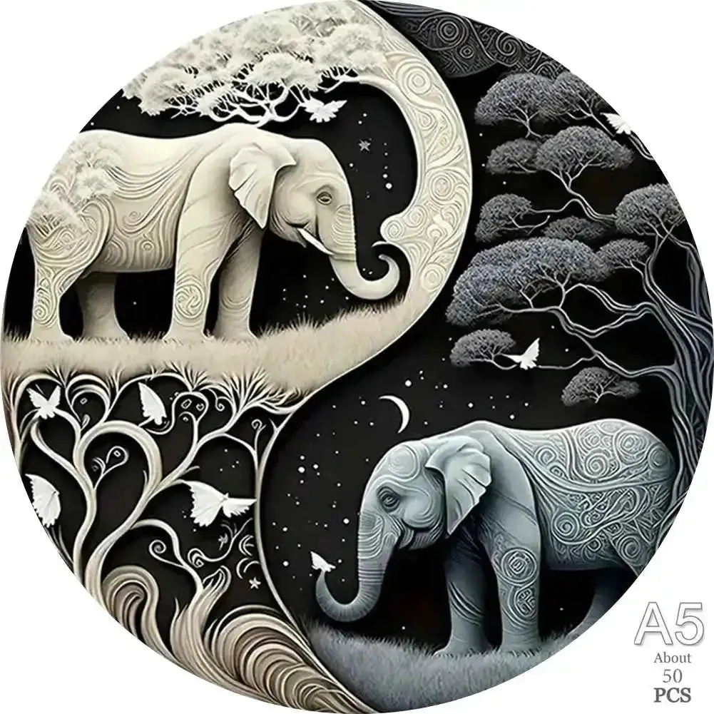 elephant Wooden Puzzle Jigsaw Brain Trainer For Kids Adults Family Interactive Game DIY Crafts Wood Toys trees wood Puzzles