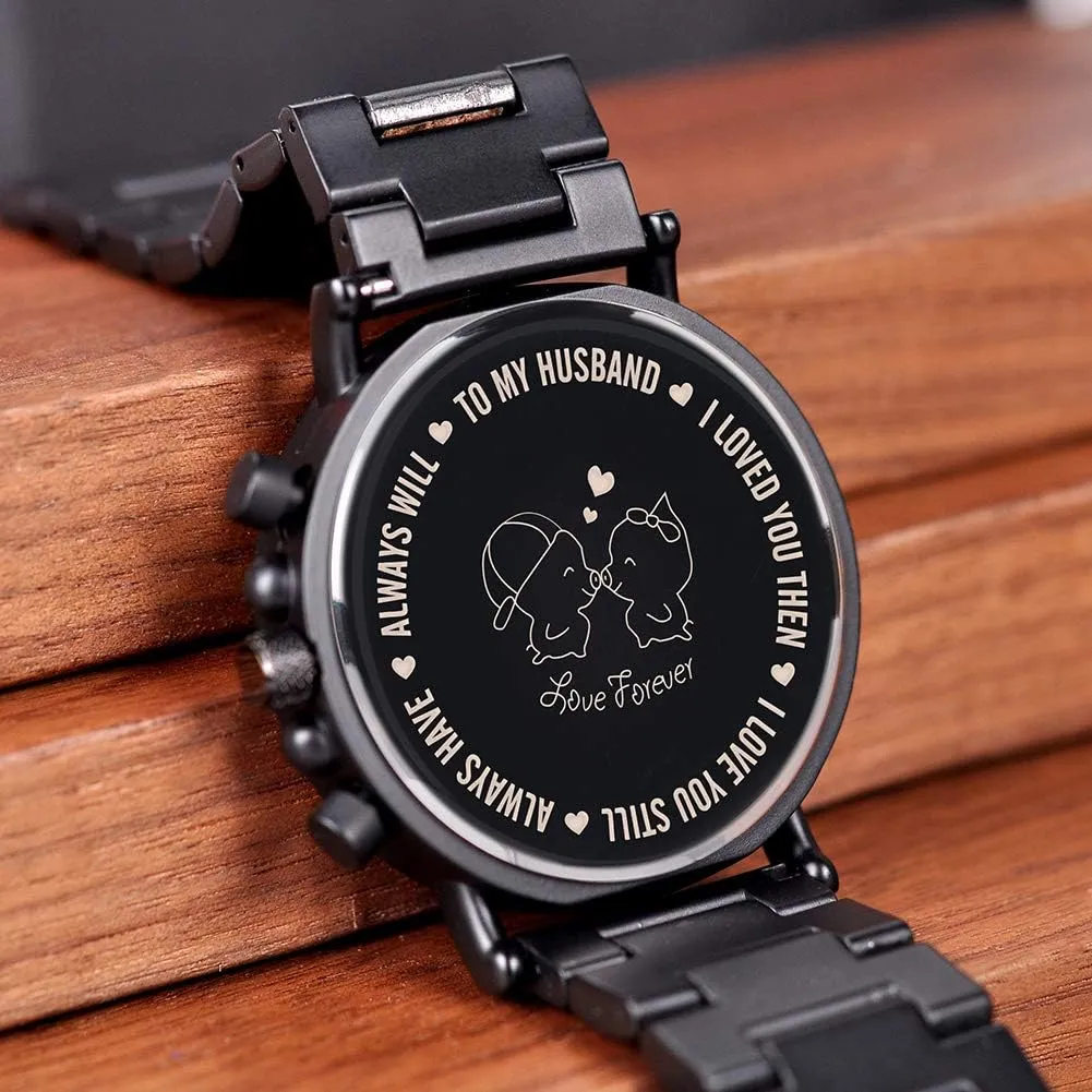Engraved Wooden Watches$ Stylish Wood & Stainless Steel Combined Quartz Casual Wristwatches for Men Family Friends Customized Watch principal adventure scholarship BOBO BIRD Mens Personalized 