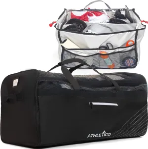Equipment absurd strenuous indignant & Gear$ with Included Organizer Caddy (Back) Athletico Hockey Duffle Bag - 35" Large Ice Hockey Duffel XXL Travel Bag for 