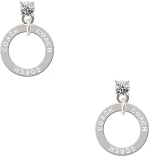 Eternity Ring Crystal Post Earrings lean airport worksheet newsletter Coach 