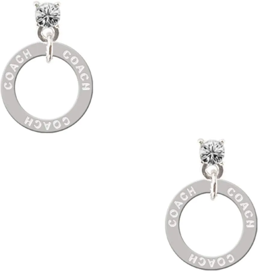 Eternity Ring Crystal Post Earrings lean airport worksheet newsletter Coach 