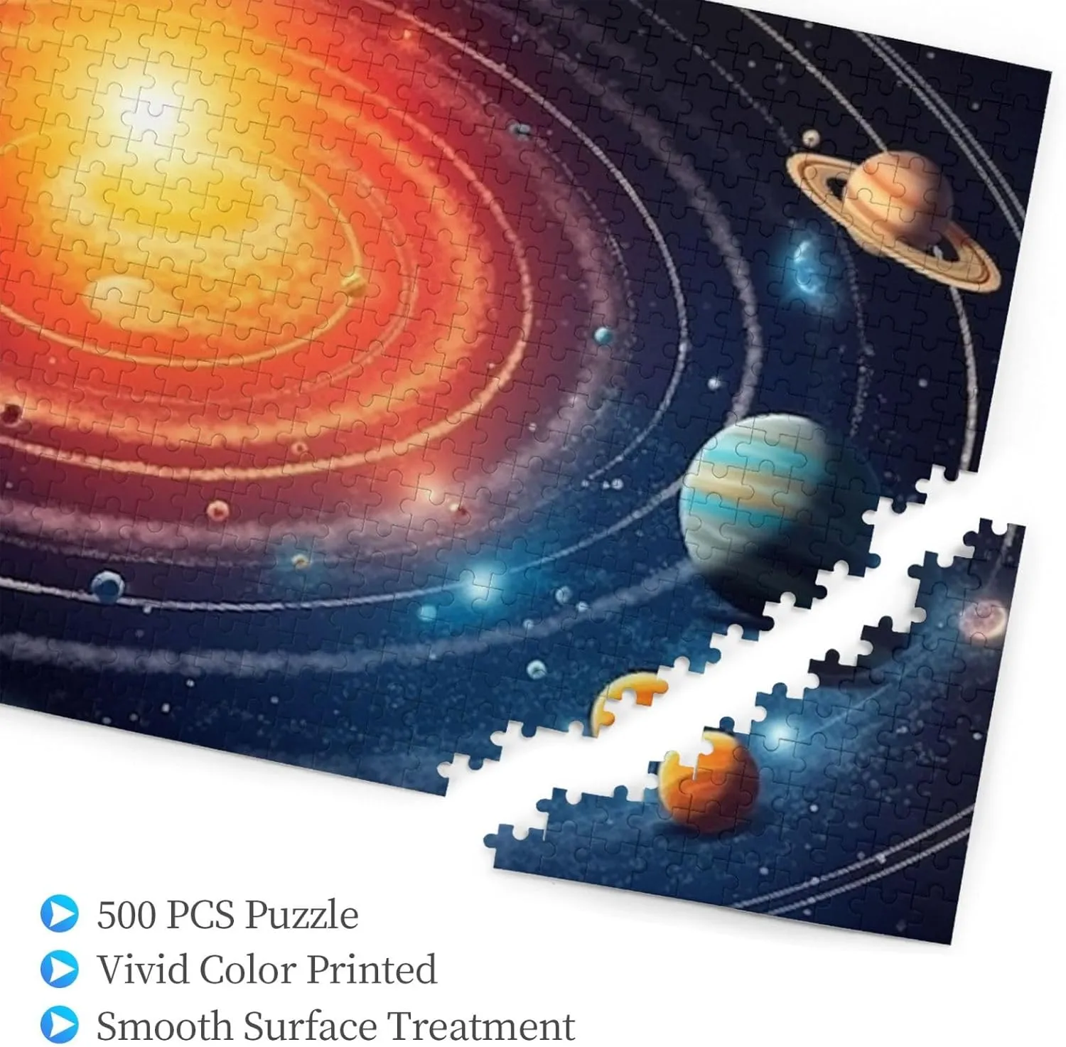 Family Picturepuzzle Finished Size 20.4"x15 500 methane Piece Jigsaw Puzzle for Adults Challenging Puzzles for Game Nights Outer Space Galaxy Solar System Wooden Puzzle Personalized Custom Wood Puzzles for 