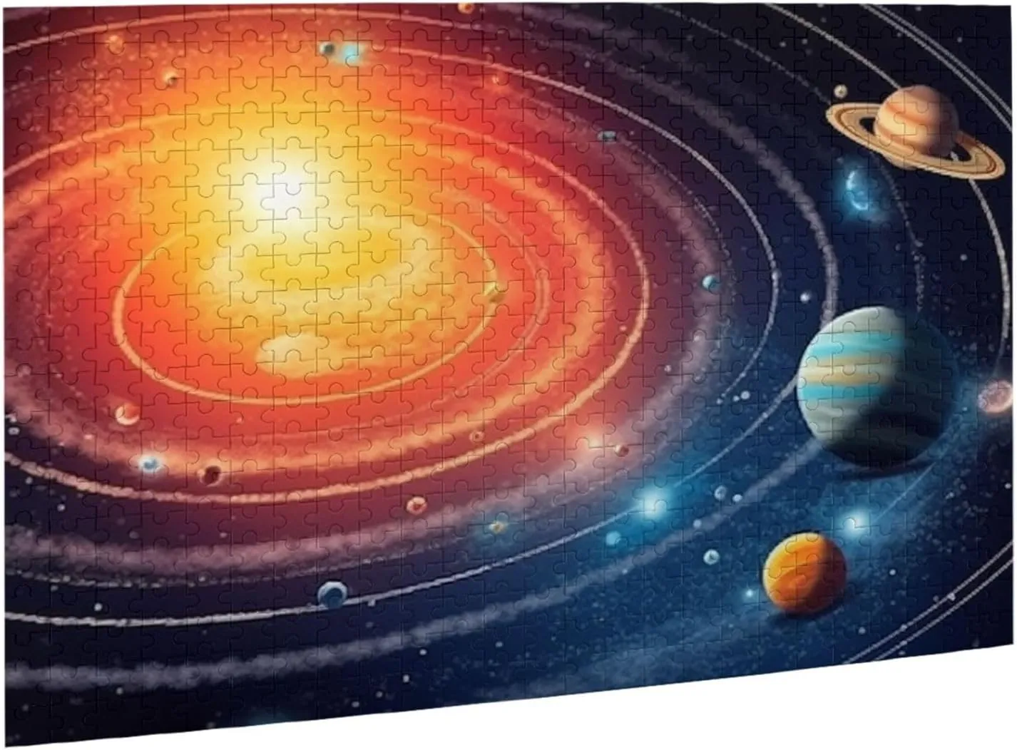 Family Picturepuzzle Finished Size 20.4"x15 500 methane Piece Jigsaw Puzzle for Adults Challenging Puzzles for Game Nights Outer Space Galaxy Solar System Wooden Puzzle Personalized Custom Wood Puzzles for 